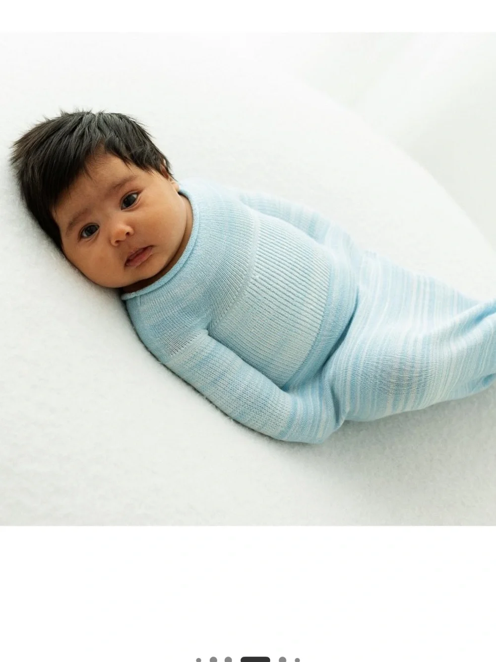 Swaddlini Soft Knit Light Blue Baby Pajama Sleep Sack